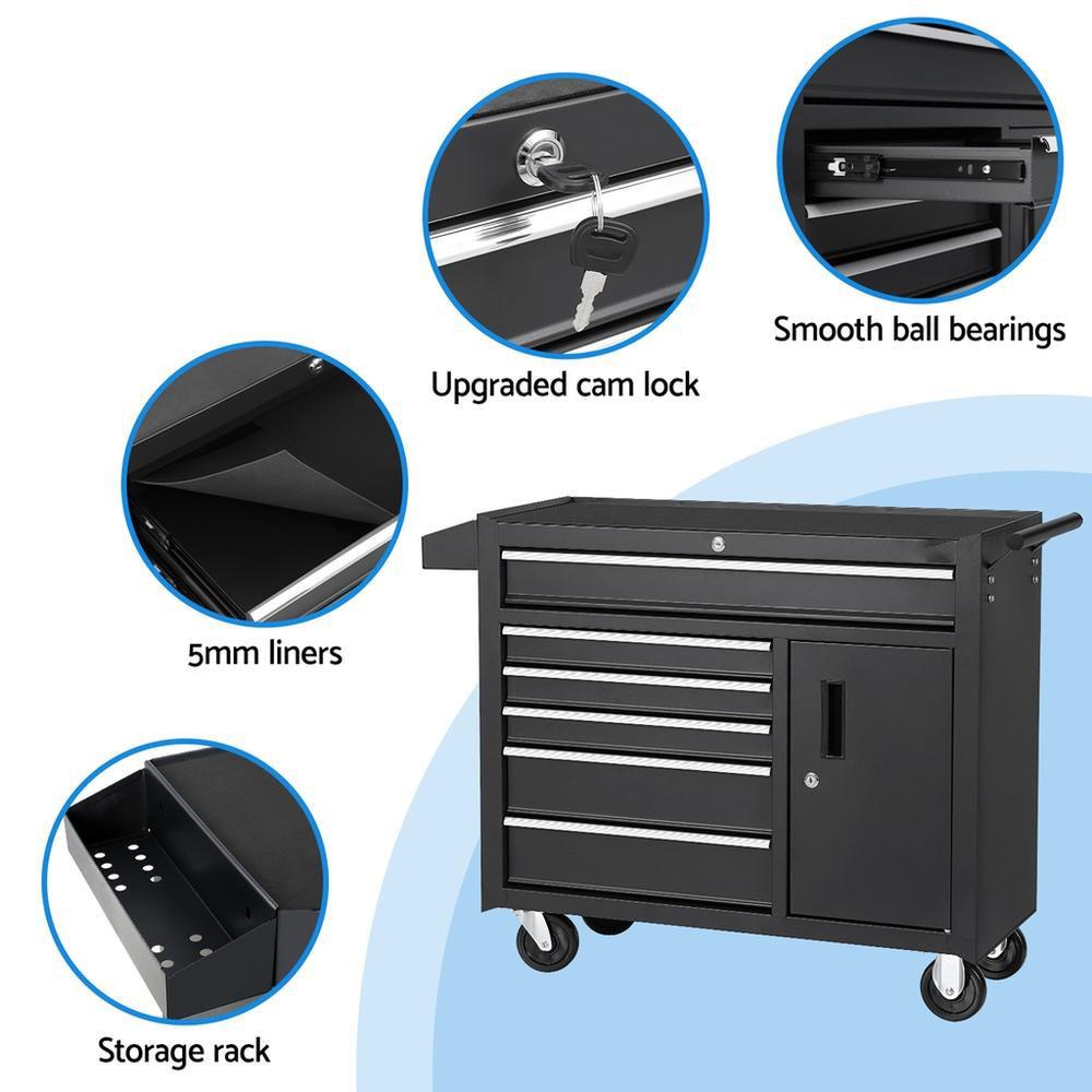 خزانة أدوات بـ 6 أدراج مع عجلا - مراجعة Workshop Tools Trolley وسعره