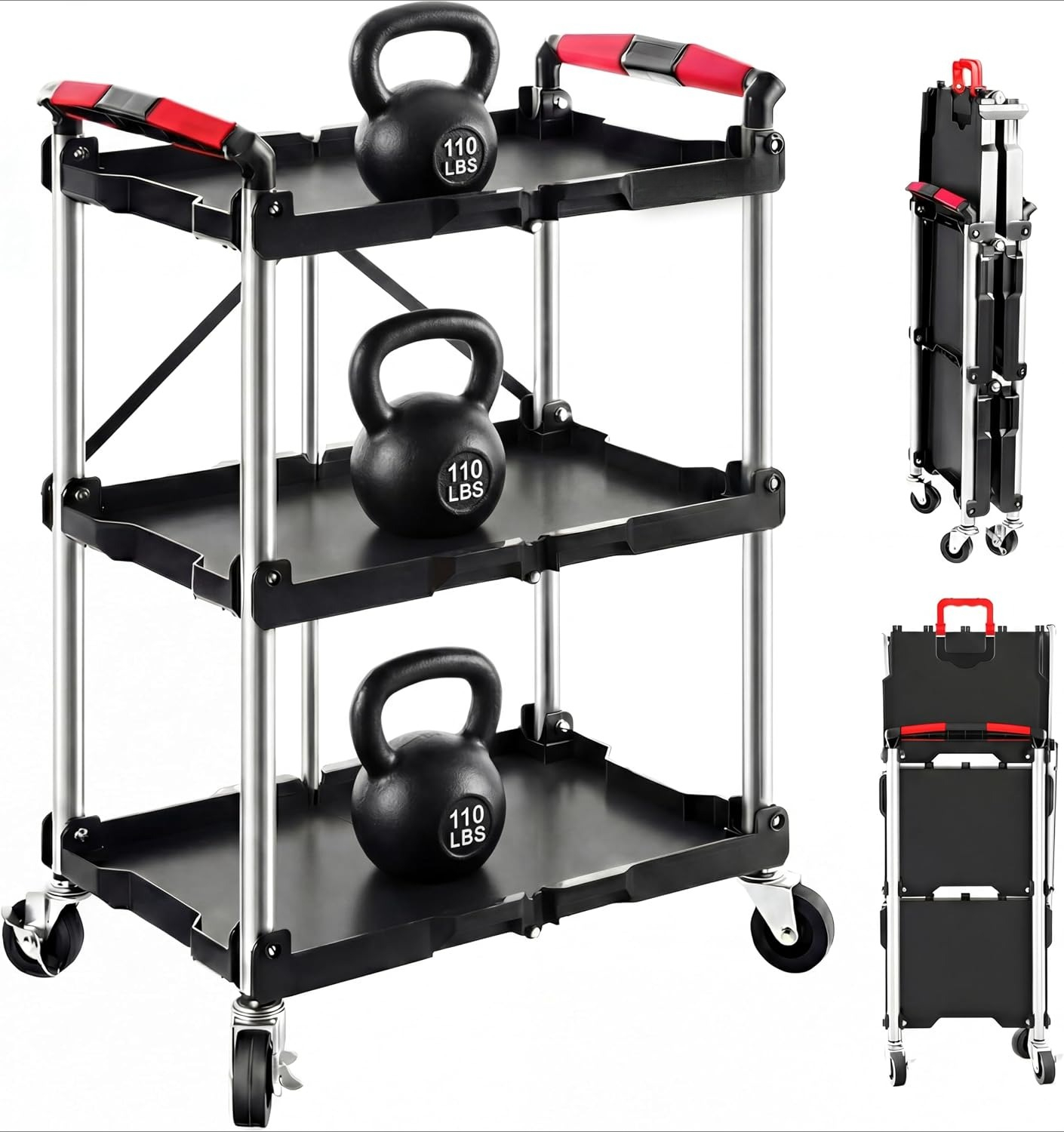 عربة خدمة قابلة للطي بثلاثة أر - مراجعة Workshop Tools Trolley وسعره